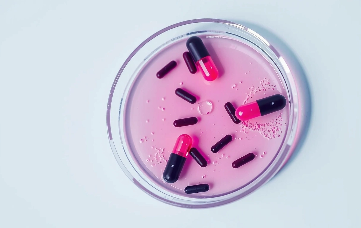 Mikroskopische Bakterienkultur